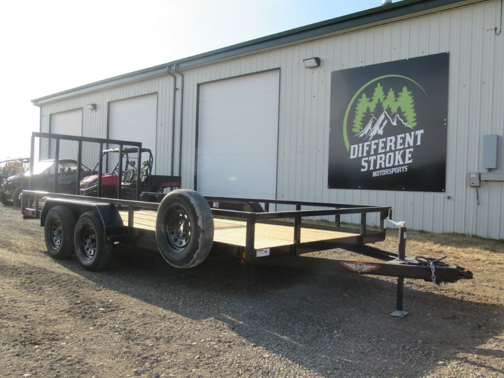 2022 H&H 82”x16′ Steel 7K Tandem Axle Trailer with Wood Deck