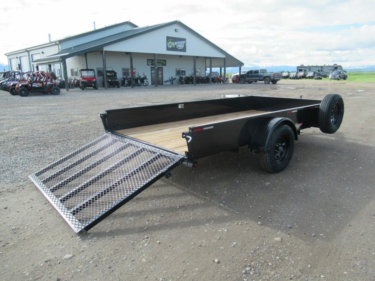 2022 H&H 76”x12′ Solid Side Utility Trailer
