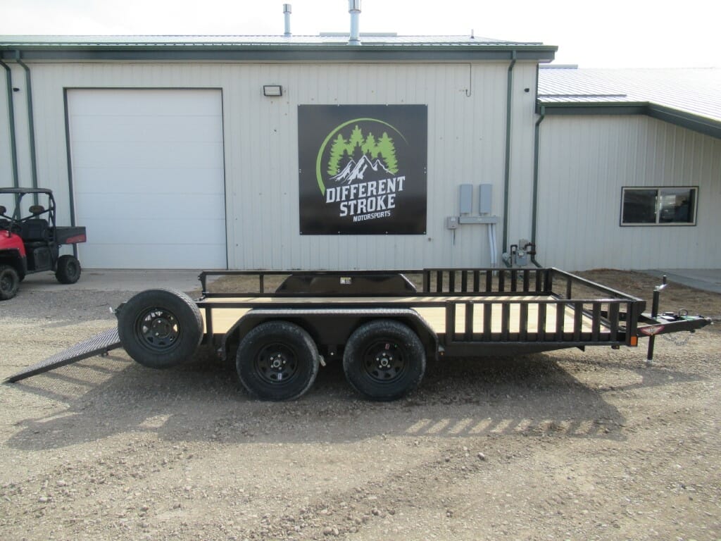 2023 H&H 82”x14′ Steel ATV 7K Tandem Axle Trailer w/ Wood Deck 